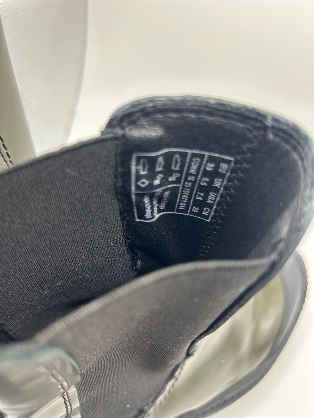 Scotch & Soda olive green leather and black combat boots Connie size 7.5 US moto - Picture 7 of 9